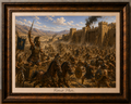 Ancient Siege Battle in a Bronze Frame