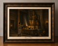 Ancient Temple Ritual in an Ornate Frame