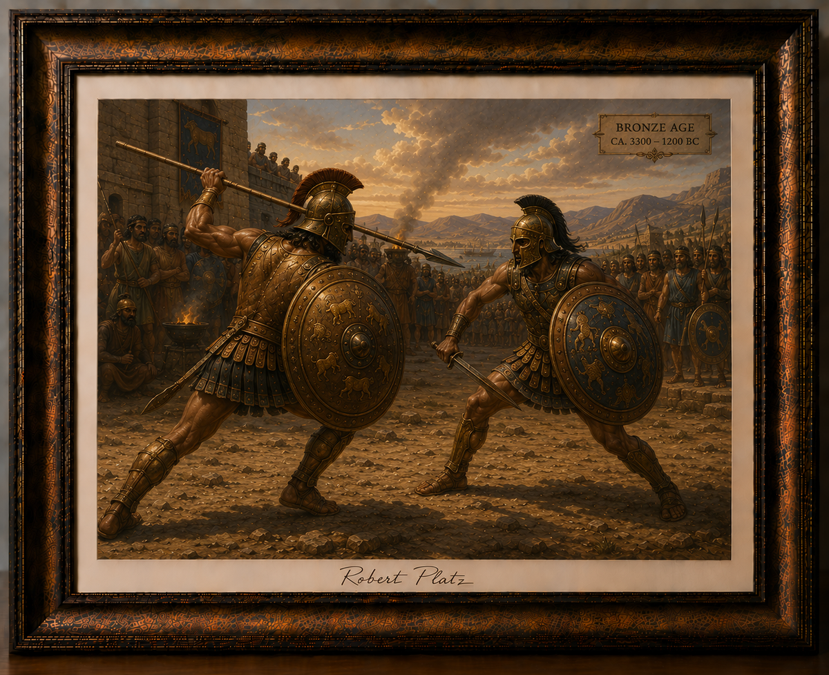 Bronze Age Duel in a Golden Arena