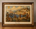 Bronze Age Harbor in Gilded Frame